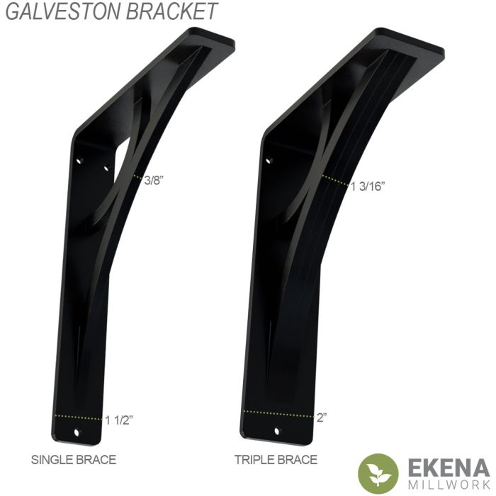 Ekena Millwork Galveston Wrought Iron Bracket - Image 11