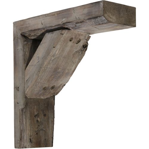 Ekena Millwork 3-1/2"W X 12"D Bracket Barnwood Vintage Farmhouse
