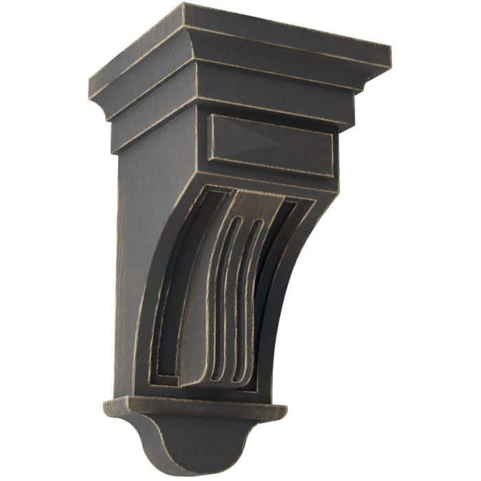 Ekena Millwork 5-1/2"W X 5-1/2"D X 10"H Raised Fluting Wood Vintage Corbel - Image 9