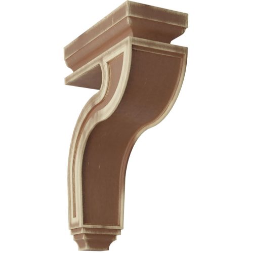 Ekena Millwork 4"W X 8-1/2"D X 13"H Hollow Back Wood Vintage Corbel