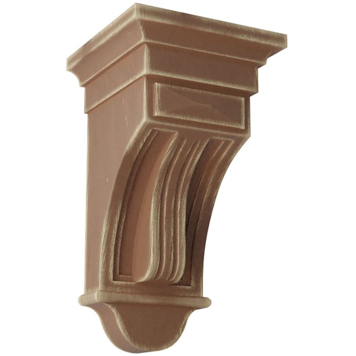 Ekena Millwork 6-1/2"W X 6-1/2"D X 12"H Raised Fluting Wood Vintage Corbel - Image 9