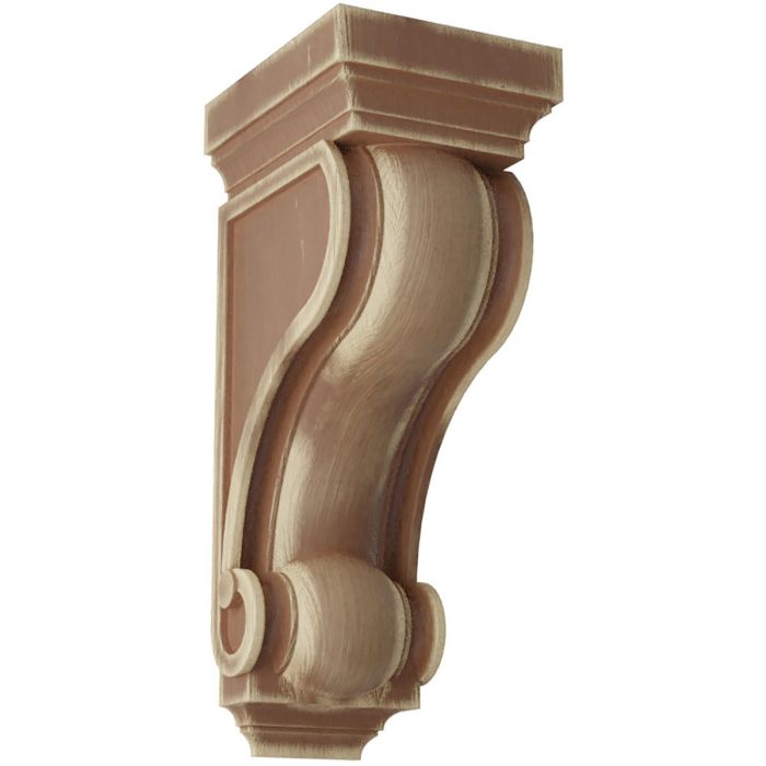 Ekena Millwork 6"W X 7 1/2"D X 16"H Devon Traditional Wood Vintage Corbel - Image 2