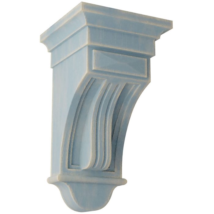 Ekena Millwork 6-1/2"W X 6-1/2"D X 12"H Raised Fluting Wood Vintage Corbel - Image 4