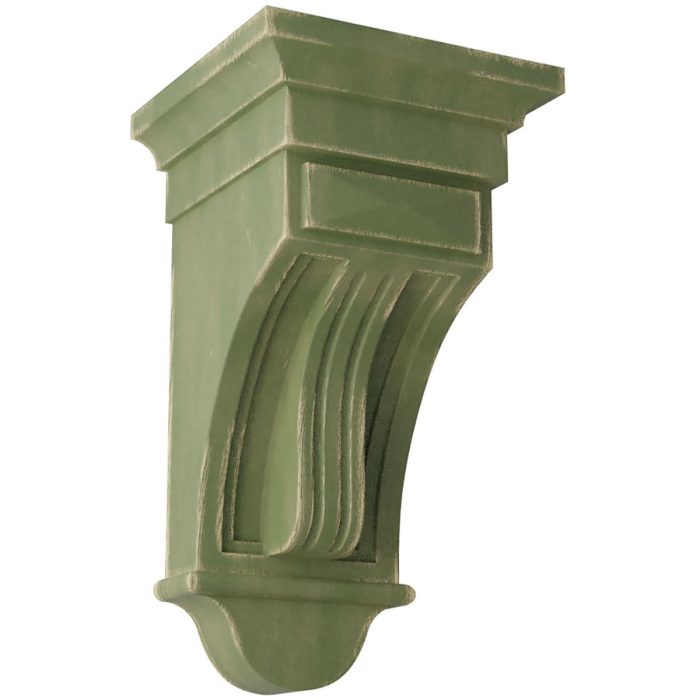 Ekena Millwork 6-1/2"W X 6-1/2"D X 12"H Raised Fluting Wood Vintage Corbel - Image 6