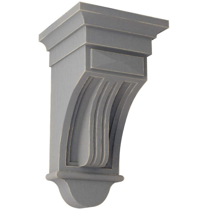 Ekena Millwork 6-1/2"W X 6-1/2"D X 12"H Raised Fluting Wood Vintage Corbel - Image 8
