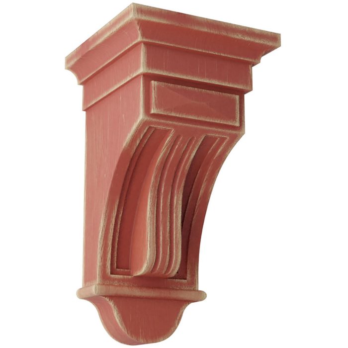 Ekena Millwork 6-1/2"W X 6-1/2"D X 12"H Raised Fluting Wood Vintage Corbel - Image 7