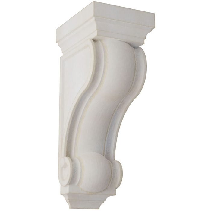 Ekena Millwork 6"W X 7 1/2"D X 16"H Devon Traditional Wood Vintage Corbel