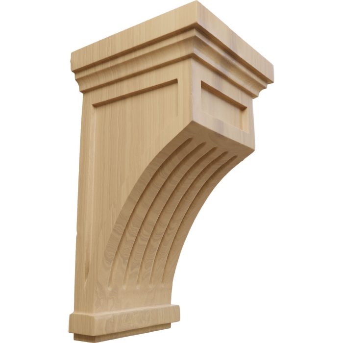 Ekena Millwork 5-1/2"W X 5-1/2"D X 10"H Fluted Mission Corbel - Image 3