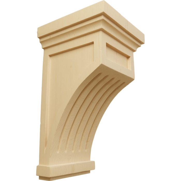 Ekena Millwork 5-1/2"W X 5-1/2"D X 10"H Fluted Mission Corbel - Image 2