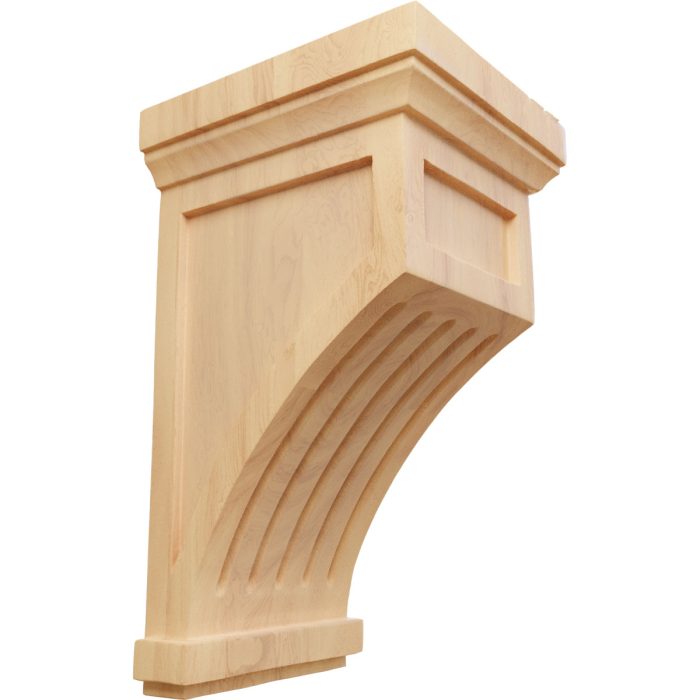 Ekena Millwork 4-1/4"W X 4-1/4"D X 7"H Fluted Mission Corbel - Image 3