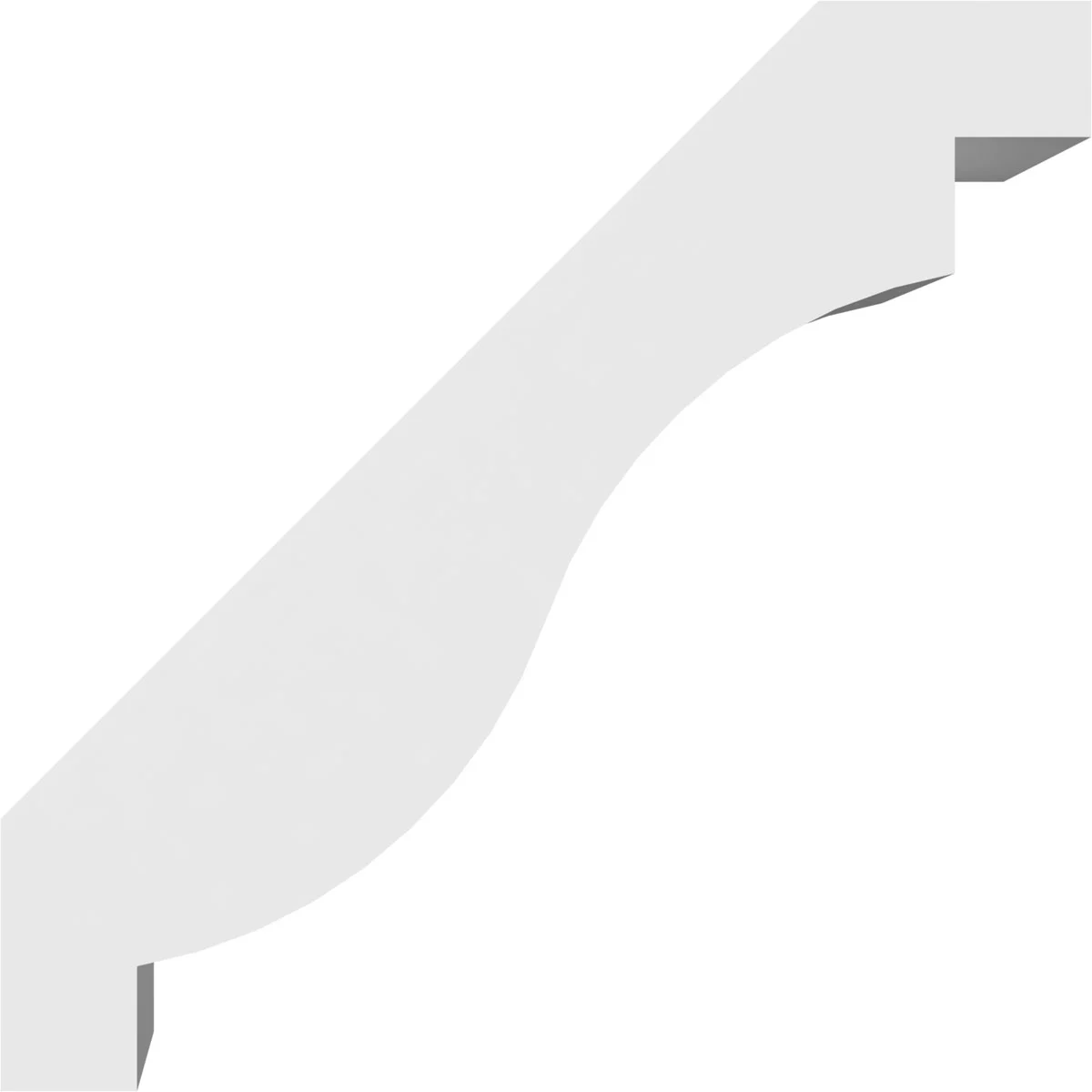 Ekena Millwork Copenhagen Architectural Grade PVC Knee Brace - Image 3