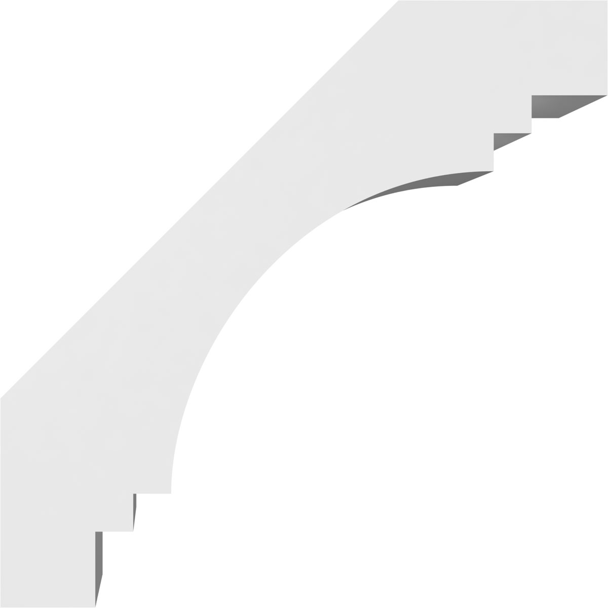 Ekena Millwork Pescadero Architectural Grade PVC Knee Brace - Image 3