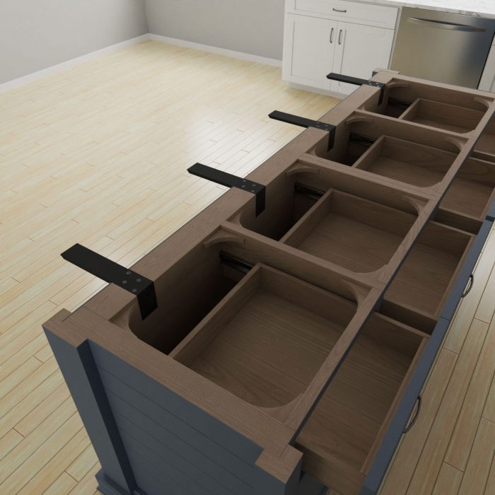 Ekena Millwork Hidden Support Steel Heavy Duty Bracket w/ Back Plate, Powder Coated Black - Image 3