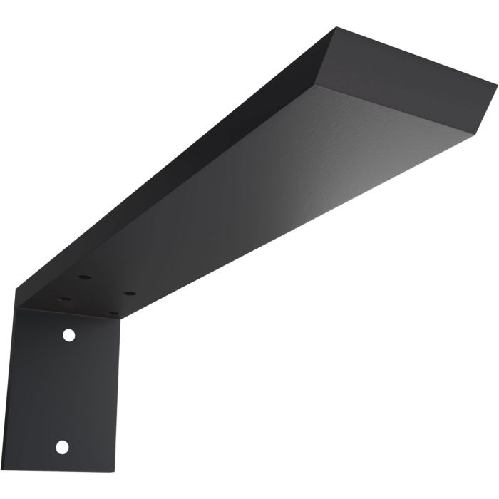 Ekena Millwork Hidden Support Steel Heavy Duty Bracket w/ Back Plate, Powder Coated Black - Image 10