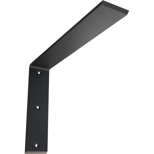 Ekena Millwork Powder Coated Black Countertop Support Steel Bracket