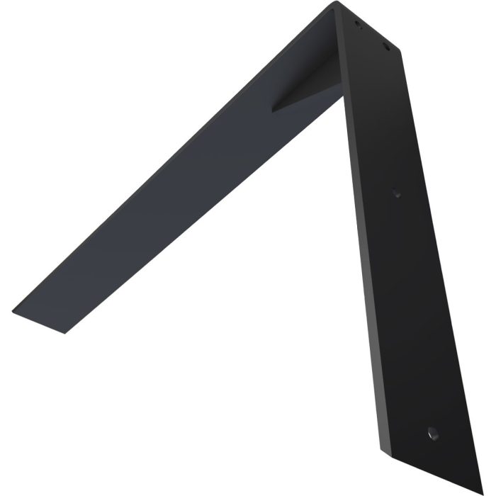 Ekena Millwork Powder Coated Black Countertop Support Steel Bracket w/ Gusset - Image 5
