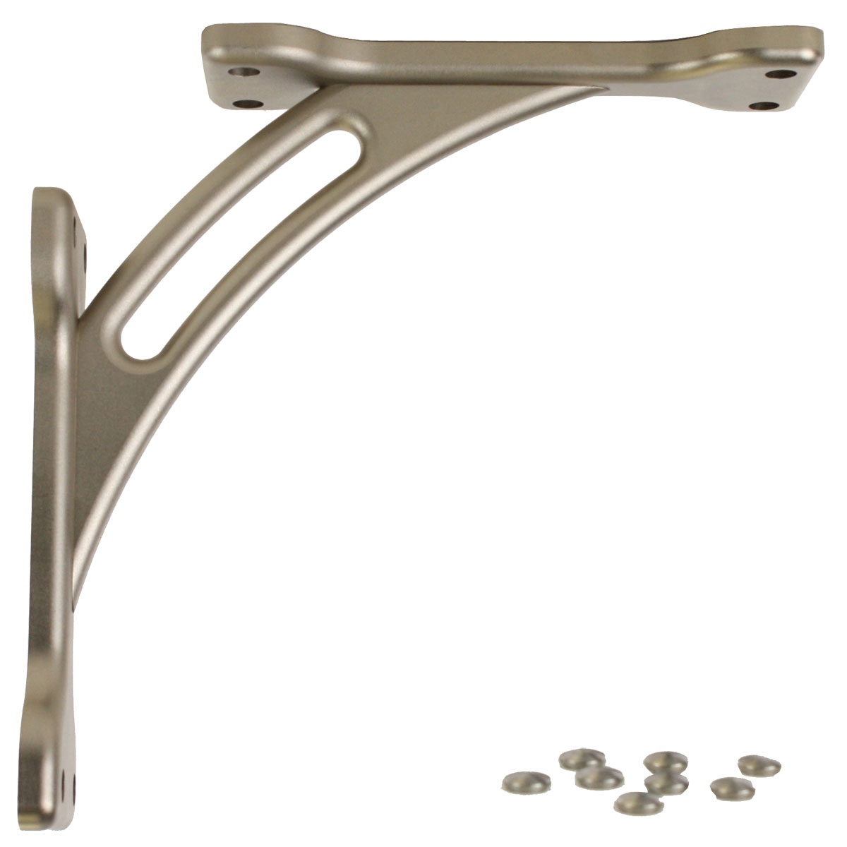 Asigma Designs  2 1/2"W x 10"D x 10"H Orion Satin Nickel Aluminum Bracket - Image 9