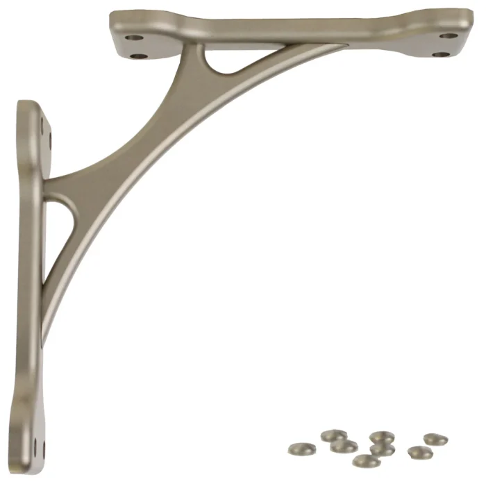 Asigma Designs  2 1/2"W x 10"D x 10"H Solstice Satin Nickel Aluminum Bracket - Image 3