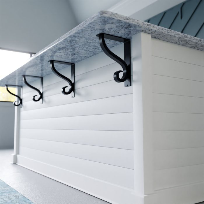 BKTM01X12X15SAS, Millwork Ashford Single, Wrought Iron Bracket - Image 3
