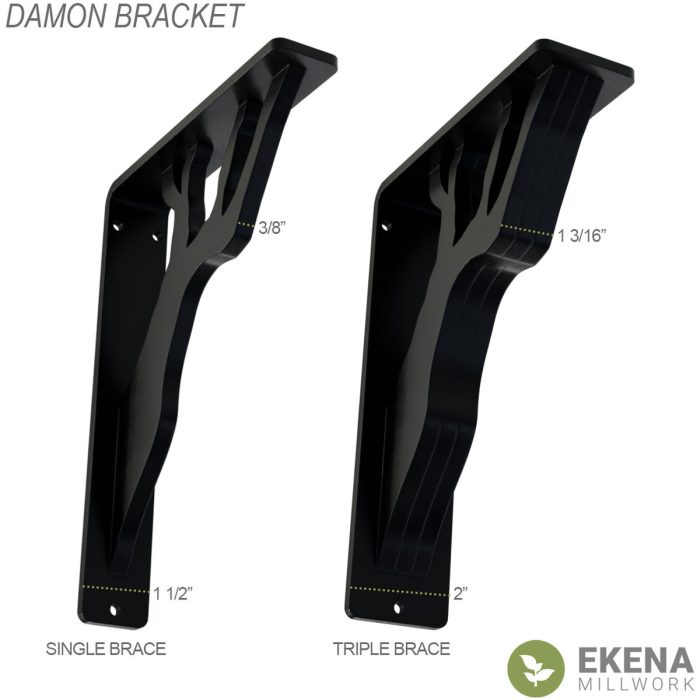 Ekena Millwork Damon Wrought Iron Bracket - Image 6