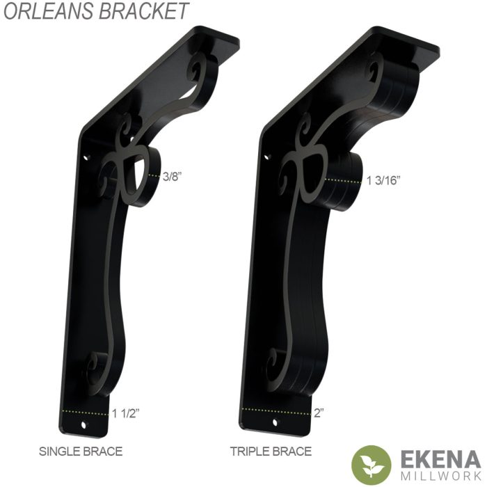Ekena Millwork Orleans Wrought Iron Bracket - Image 3