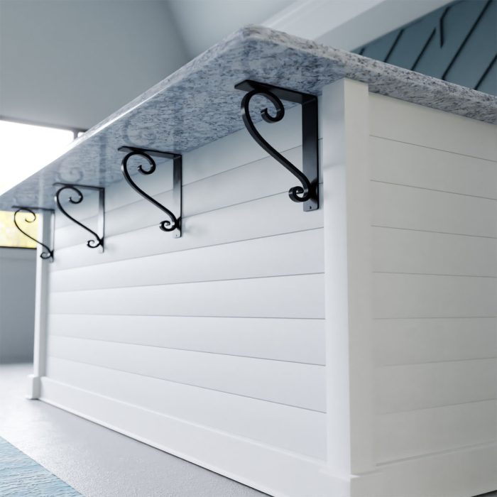 Ekena Millwork Edwards Wrought Iron Bracket - Image 5