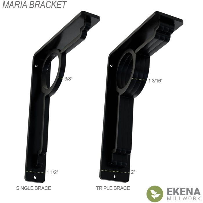 Ekena Millwork Maria Wrought Iron Bracket - Image 2