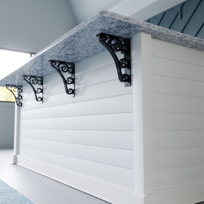Ekena Millwork Tristan Wrought Iron Bracket - Image 3