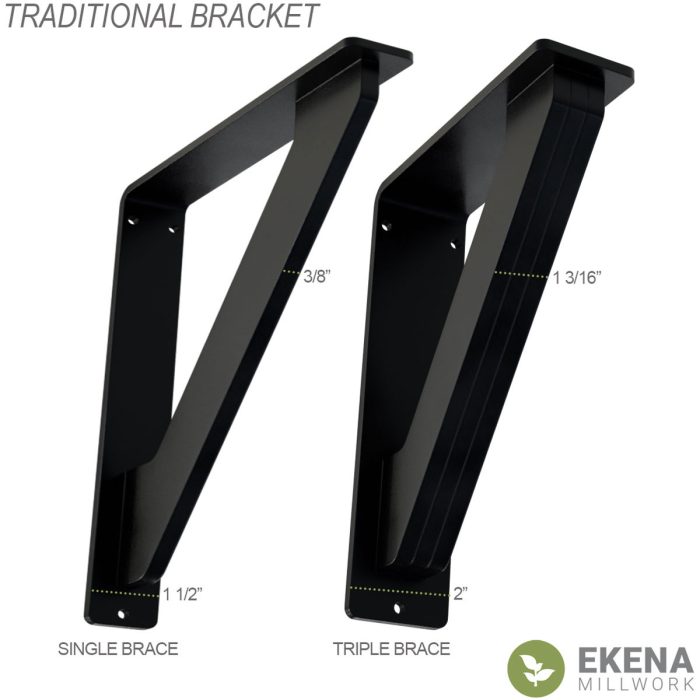Ekena Millwork Traditional Wrought Iron Bracket - Image 2