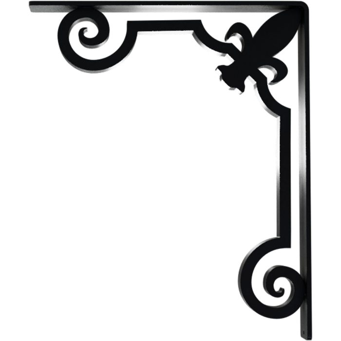 Ekena Millwork Fleur De Lis Wrought Iron Bracket - Image 5