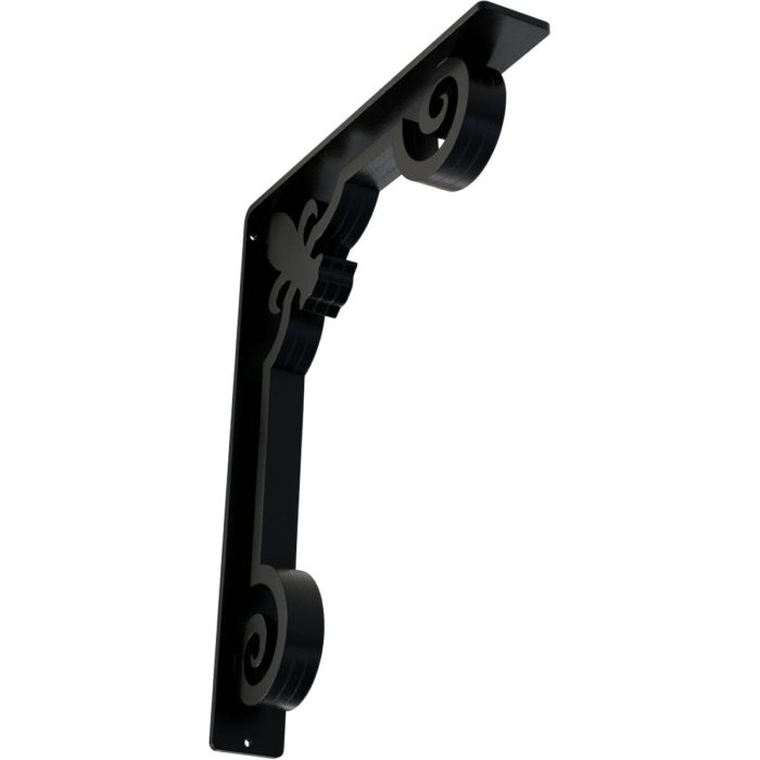 Ekena Millwork Fleur De Lis Wrought Iron Bracket - Image 7