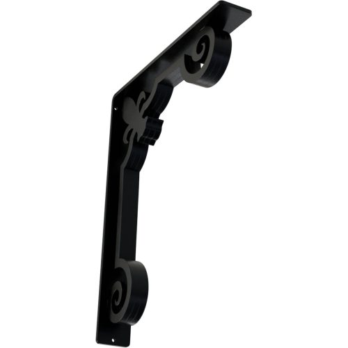 Ekena Millwork Fleur De Lis Wrought Iron Bracket