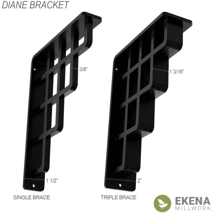 Ekena Millwork Diane Wrought Iron Bracket - Image 8
