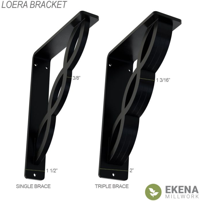 Ekena Millwork Loera Wrought Iron Bracket - Image 8