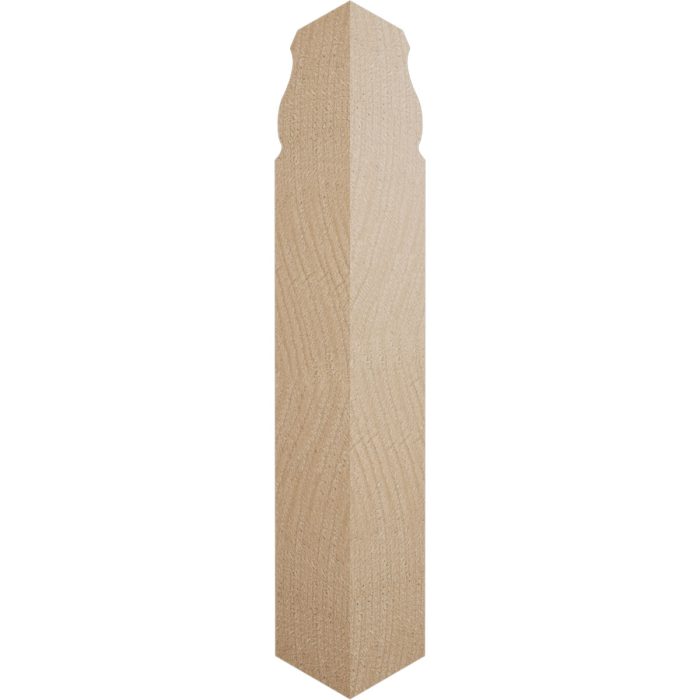 Ekena Millwork 1 1/8"W x 6 1/2"H x 1 1/8"P Americraft Solid Hardwood Stain Grade Universal Baseboard Inside Corner Block for Profiles up to 5 1/4"H x 1 1/8"P - Image 5