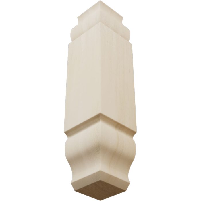 Ekena Millwork 1 1/8"W X 5 3/32"H X 1 1/8"P Americraft Solid Hardwood Stain Grade Universal Baseboard Inside Corner Block For Chair Rail Profiles Up T0 2 9/16"H X 1 1/8"P - Image 68