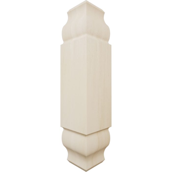 Ekena Millwork 1 1/8"W X 5 3/32"H X 1 1/8"P Americraft Solid Hardwood Stain Grade Universal Baseboard Inside Corner Block For Chair Rail Profiles Up T0 2 9/16"H X 1 1/8"P - Image 64