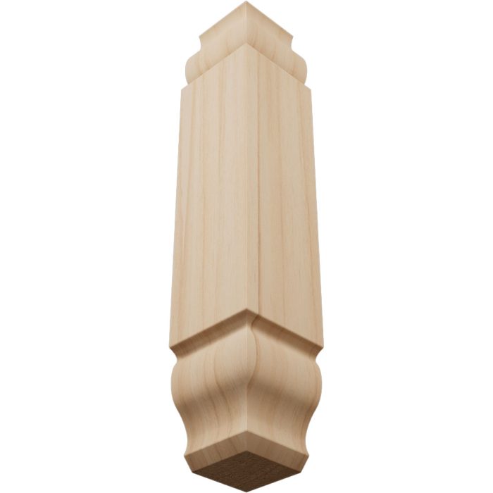 Ekena Millwork 1 1/8"W x 6 3/32"H x 1 1/8"P Americraft Solid Hardwood Stain Grade Universal Baseboard Inside Corner Block for Chair Rail Profiles up to 3 9/16"H x 1 1/8"P - Image 6
