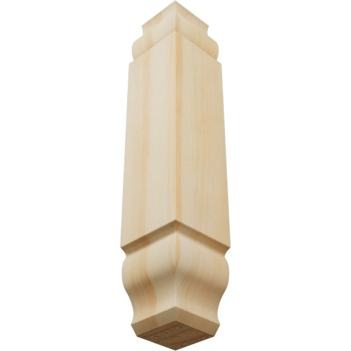 Ekena Millwork 1 1/8"W x 6 3/32"H x 1 1/8"P Americraft Solid Hardwood Stain Grade Universal Baseboard Inside Corner Block for Chair Rail Profiles up to 3 9/16"H x 1 1/8"P - Image 42