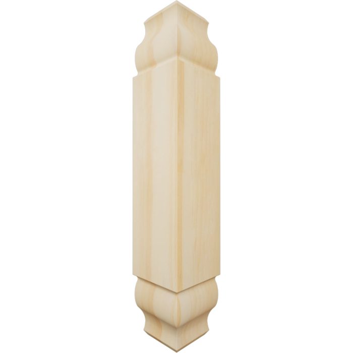 Ekena Millwork 1 1/8"W x 6 3/32"H x 1 1/8"P Americraft Solid Hardwood Stain Grade Universal Baseboard Inside Corner Block for Chair Rail Profiles up to 3 9/16"H x 1 1/8"P - Image 38