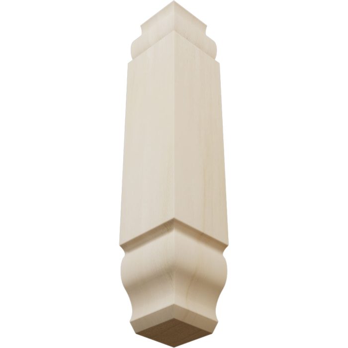 Ekena Millwork 1 1/8"W x 6 3/32"H x 1 1/8"P Americraft Solid Hardwood Stain Grade Universal Baseboard Inside Corner Block for Chair Rail Profiles up to 3 9/16"H x 1 1/8"P - Image 54