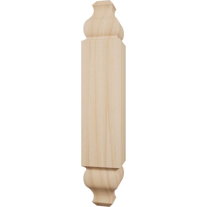 Ekena Millwork 1 1/8"W X 6 3/32"H X 1 1/8"P Americraft Solid Hardwood Stain Grade Universal Baseboard Outside Corner Block for Chair Rail Profiles Up To 3 9/16"H X 1 1/8"P - Image 3