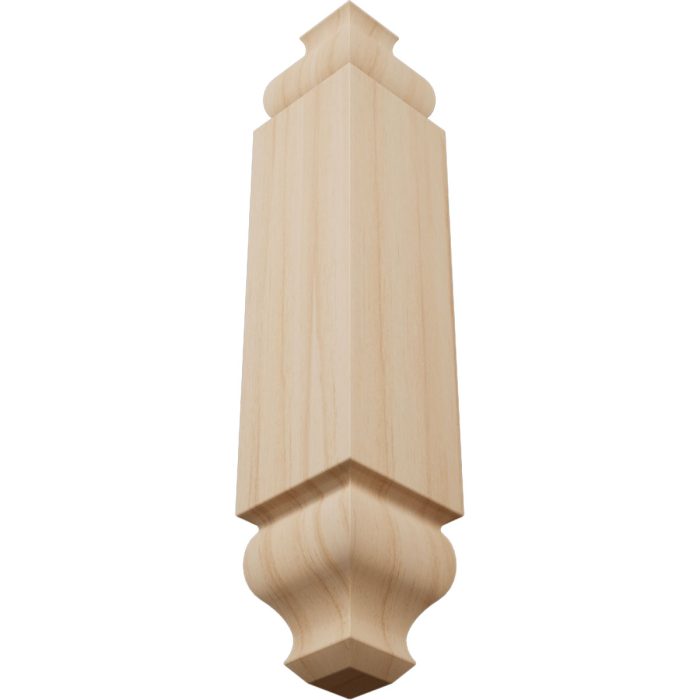 Ekena Millwork 1 1/8"W X 6 3/32"H X 1 1/8"P Americraft Solid Hardwood Stain Grade Universal Baseboard Outside Corner Block for Chair Rail Profiles Up To 3 9/16"H X 1 1/8"P - Image 6