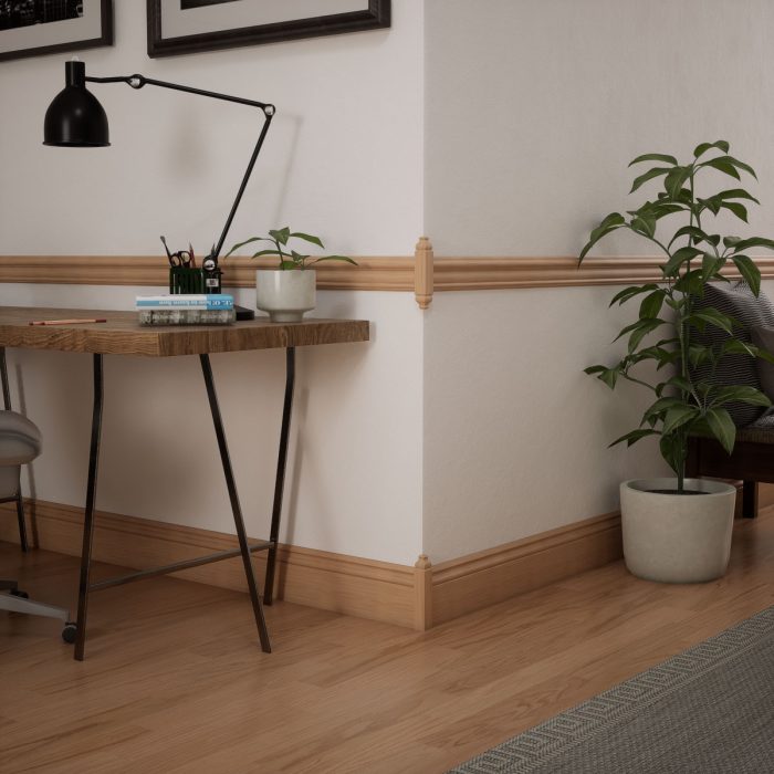 Ekena Millwork 1 1/8"W X 6 3/32"H X 1 1/8"P Americraft Solid Hardwood Stain Grade Universal Baseboard Outside Corner Block for Chair Rail Profiles Up To 3 9/16"H X 1 1/8"P - Image 8