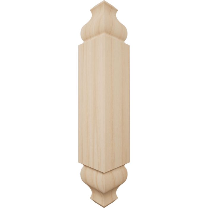 Ekena Millwork 1 1/8"W X 6 3/32"H X 1 1/8"P Americraft Solid Hardwood Stain Grade Universal Baseboard Outside Corner Block for Chair Rail Profiles Up To 3 9/16"H X 1 1/8"P - Image 2