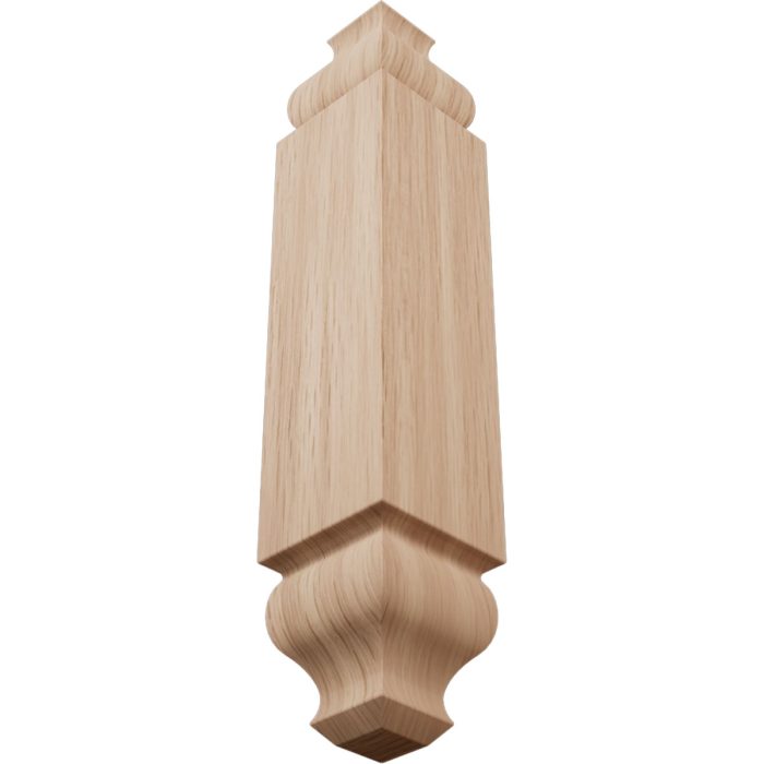 Ekena Millwork 1 1/8"W X 6 3/32"H X 1 1/8"P Americraft Solid Hardwood Stain Grade Universal Baseboard Outside Corner Block for Chair Rail Profiles Up To 3 9/16"H X 1 1/8"P - Image 14