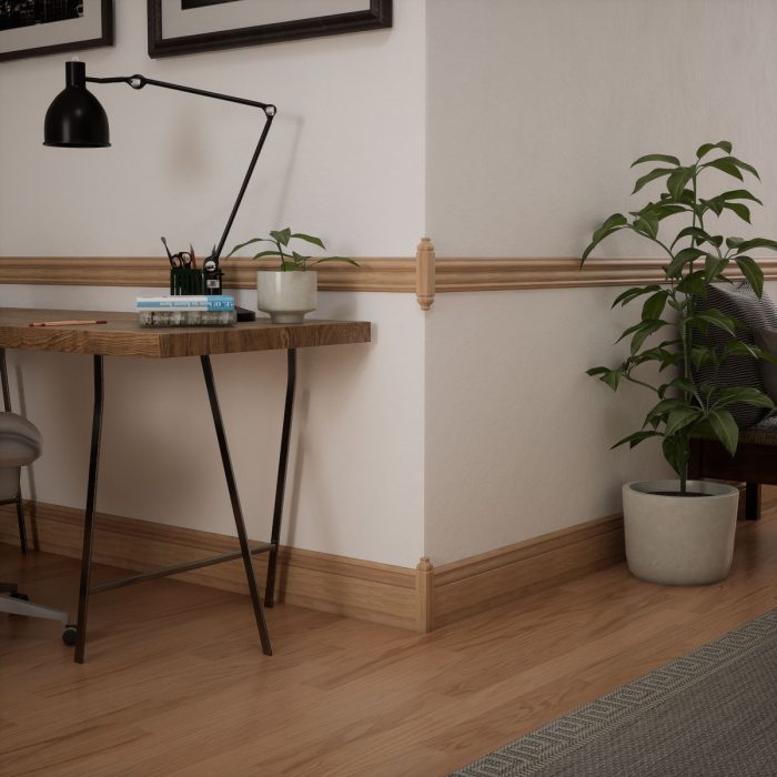 Ekena Millwork 1 1/8"W X 6 3/32"H X 1 1/8"P Americraft Solid Hardwood Stain Grade Universal Baseboard Outside Corner Block for Chair Rail Profiles Up To 3 9/16"H X 1 1/8"P - Image 24