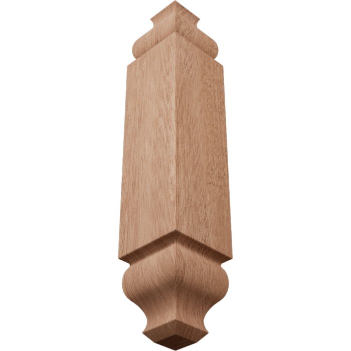Ekena Millwork 1 1/8"W X 6 3/32"H X 1 1/8"P Americraft Solid Hardwood Stain Grade Universal Baseboard Outside Corner Block for Chair Rail Profiles Up To 3 9/16"H X 1 1/8"P - Image 46
