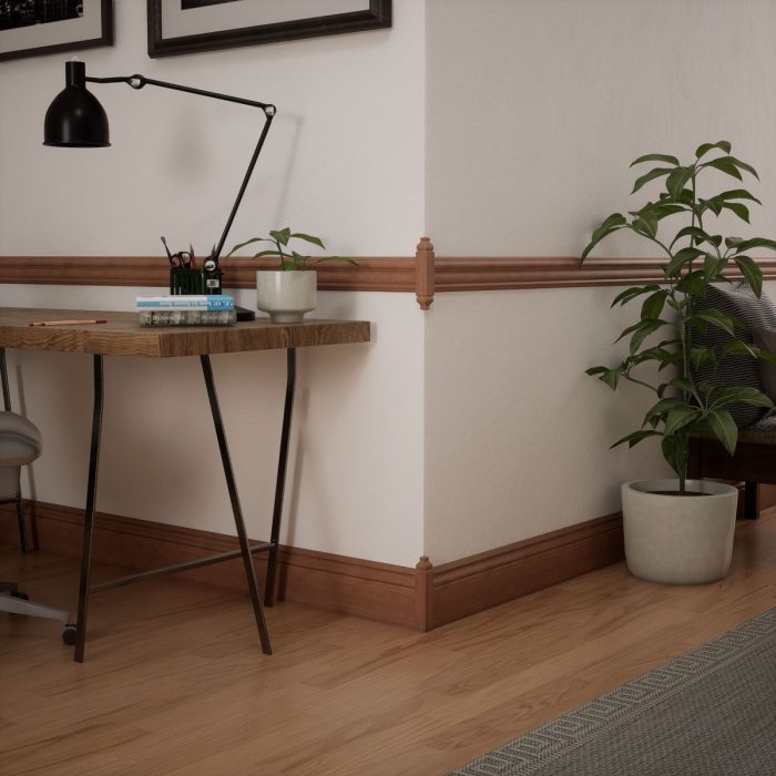 Ekena Millwork 1 1/8"W X 6 3/32"H X 1 1/8"P Americraft Solid Hardwood Stain Grade Universal Baseboard Outside Corner Block for Chair Rail Profiles Up To 3 9/16"H X 1 1/8"P - Image 49