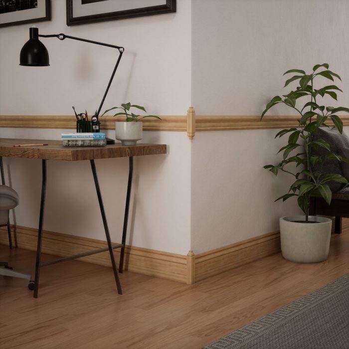 Ekena Millwork 1 1/8"W X 6 3/32"H X 1 1/8"P Americraft Solid Hardwood Stain Grade Universal Baseboard Outside Corner Block for Chair Rail Profiles Up To 3 9/16"H X 1 1/8"P - Image 57